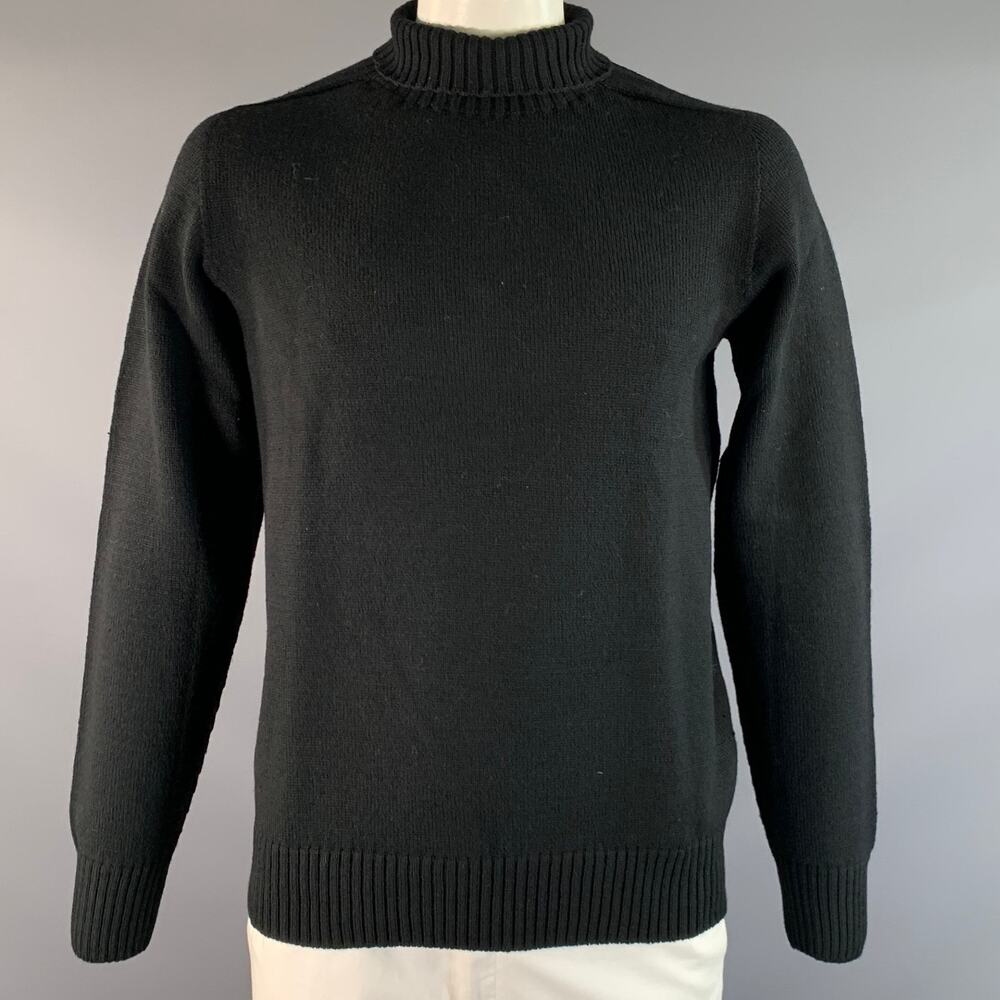 MHL. Size L Black Wool Knit Pullover